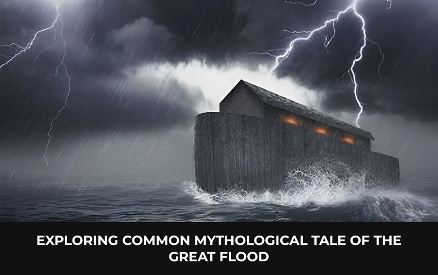 Mythological tale of the Great Flood Arround the World